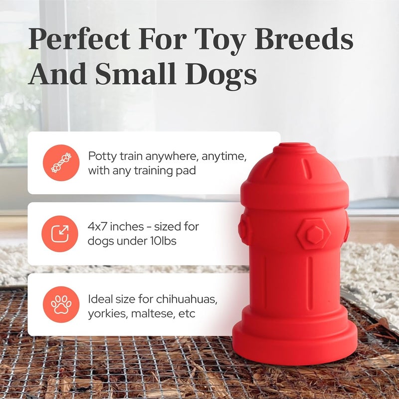 Bark Potty Small Dog Fire Hydrant 4x7 Silicone Soft Potty Training Aid for Small Breeds Under 10lbs Toy Breeds Indoor Outdoor Training Blue - Image 4